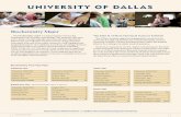 Biochemistry Major - University of Dallas