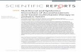 Nutritional and lipidomics biomarkers of docosahexaenoic ...