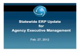 Statewide ERP Updates for Agency Executive Management