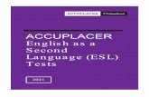ACCUPLACER English as a Second Language (ESL) Tests