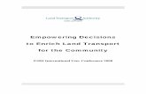 Empowering Decisions to Enrich and Transport for the …