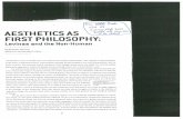 Aethetics First Philosophy - The American University in Cairo