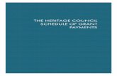 THE HERITAGE COUNCIL SCHEDULE OF GRANT PAYMENTS