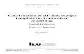 Construction of RF-link budget template for transceiver ...