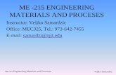 ME -215 ENGINEERING MATERIALS AND PROCESES