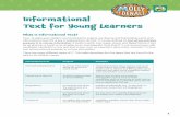Informational Text for Young Learners