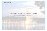 RÈGLEMENT N 0668-2016 DE CONSTRUCTION