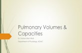 Pulmonary Volumes & Capacities
