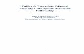 Policy & Procedure Manual Primary Care Sports Medicine ...