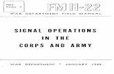 SIGNAL OPERATIONS IN THE CORPS AND ARMY