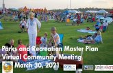 Parks and Recreation Master Plan Virtual Community …