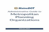 Administrative Guide to Metropolitan Planning
