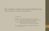 The Uniform Electronic Legal Material Act