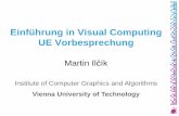 Einführung in Visual Computing UE Vorbesprechung
