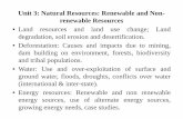 Unit 3: Natural Resources: Renewable and Non- renewable ...