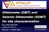 Dilatometer (DMT) and Seismic Dilatometer (SDMT) for site ...