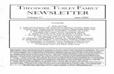THEODORE TURLEY FAMILY NEWSLE'rrER