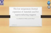 The low temperature thermal expansion of materials used ...