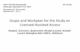 Scope and Workplan for the Study on Licensed-Assisted Access
