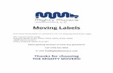 Mighty Movers Moving Labels