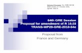 64th GRE Session Proposal for amendment of R 10.03 TRANS ...