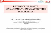 RADIOACTIVE WASTE MANAGEMENT (RWM) ACTIVITIES IN …