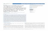 Treatment and Management of a Recurrent Cystic and ...