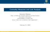 Centrality Measures and Link Analysis