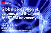 Global perception of science and the need for STEM advocacy
