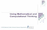 Using Mathematical and Computational Thinking