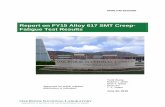 Report on FY15 Alloy 617 SMT Creep- Fatigue Test Results