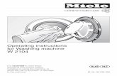 Operating instructions for Washing machine W 2104