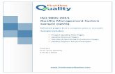 ISO 9001:2015 Quality Management System Sample (QMS)
