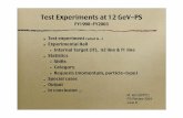 Test Experiments at 12 GeV-PS