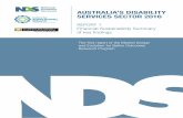 AUSTRALIA’S DISABILITY SERVICES SECTOR 2016