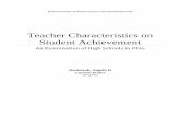 Teacher Characteristics on Student Achievement