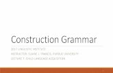 Construction Grammar - Linguistic Society