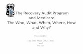 The Recovery Audit Program and Medicare The Who, What ...