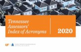 Tennessee Assessors’ Index of Acronyms 2020