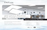 LED Direct Back-Lit Flat Panel Luminaires
