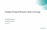 Template of Analysis Reviewer’s Guide in Oncology