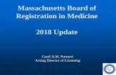 Massachusetts Board of Registration in Medicine 2018 Update