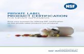 PRIVATE LABEL PRODUCT CERTIFICATION
