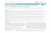 Early detection of sensorineural hearing loss in Muckle ...
