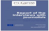 Report of the interviews with journalists
