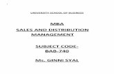MBA SALES AND DISTRIBUTION MANAGEMENT SUBJECT CODE- …