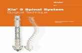 Xia 3 Spinal System Surgical Technique