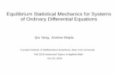 Equilibrium Statistical Mechanics for Systems of Ordinary ...