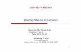 Literature ReportLiterature Report Total Synthesis of ...