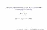 Computer Programming: Skills & Concepts (CP) Searching and ...